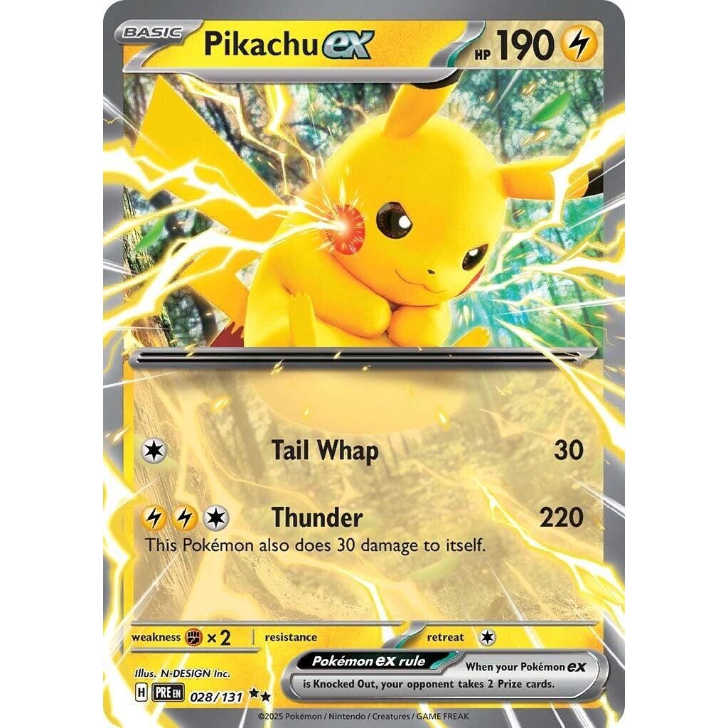 Pikachu ex (028/131) (SV: Prismatic Evolutions) - PokeBox USA