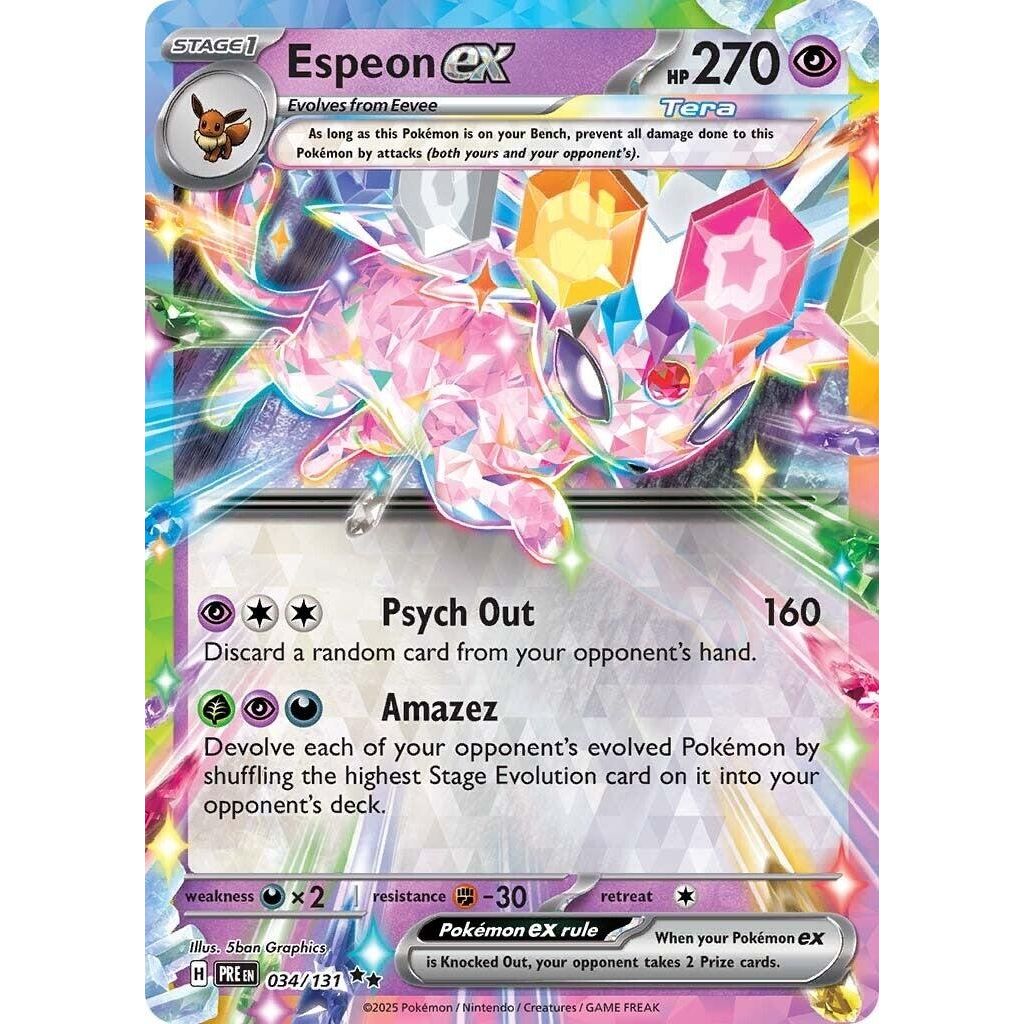 Espeon ex (034/131) (SV: Prismatic Evolutions) - PokeBox USA