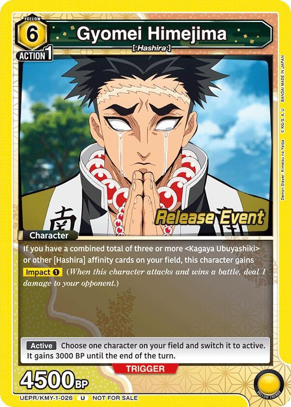 Image for Gyomei Himejima (026) (UEPR/KMY-1-026) (UE05BT: Demon Slayer: Kimetsu no Yaiba Release Event Cards) (UE05BT_RE) - Union Arena