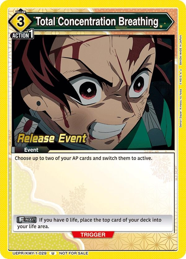 Image for Total Concentration Breathing (029) (UEPR/KMY-1-029) (UE05BT: Demon Slayer: Kimetsu no Yaiba Release Event Cards) (UE05BT_RE) - Union Arena