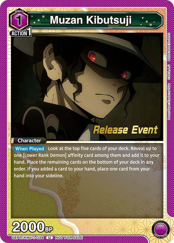 Image for Muzan Kibutsuji (034) (UEPR/KMY-1-034) (UE05BT: Demon Slayer: Kimetsu no Yaiba Release Event Cards) (UE05BT_RE) - Union Arena