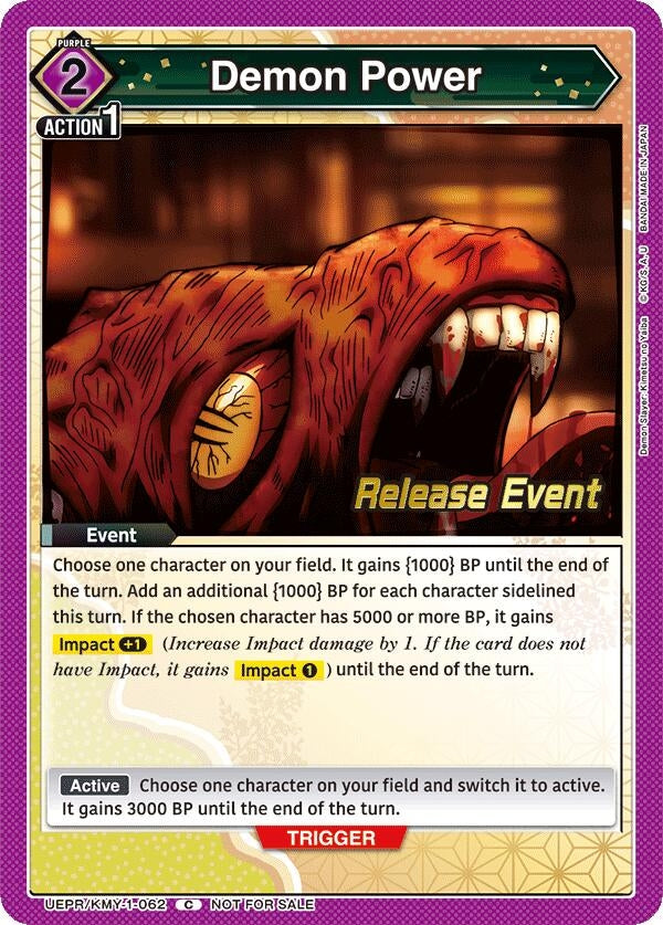 Image for Demon Power (UEPR/KMY-1-062) (UE05BT: Demon Slayer: Kimetsu no Yaiba Release Event Cards) (UE05BT_RE) - Union Arena