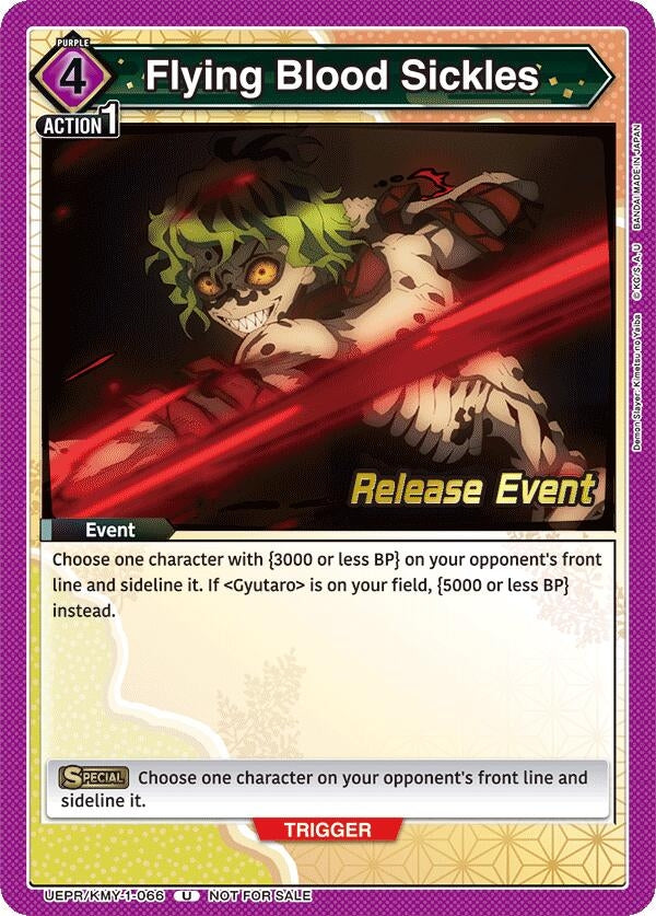 Image for Flying Blood Sickles (UEPR/KMY-1-066) (UE05BT: Demon Slayer: Kimetsu no Yaiba Release Event Cards) (UE05BT_RE) - Union Arena
