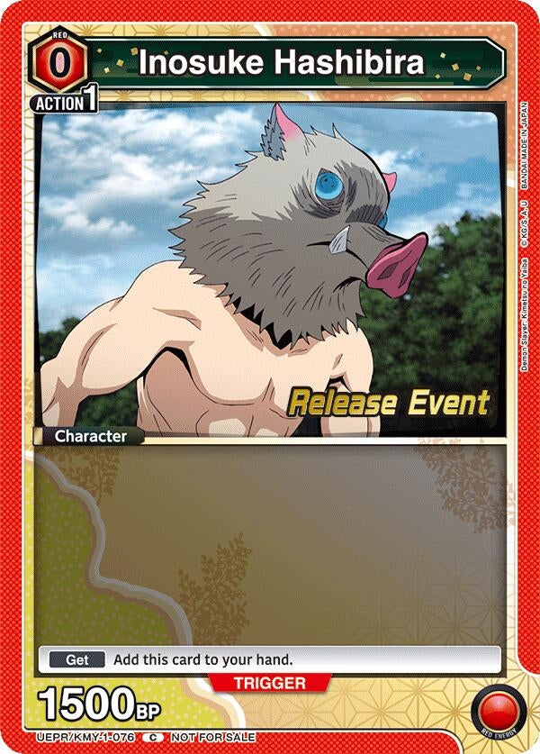 Image for Inosuke Hashibira (076) (UEPR/KMY-1-076) (UE05BT: Demon Slayer: Kimetsu no Yaiba Release Event Cards) (UE05BT_RE) - Union Arena
