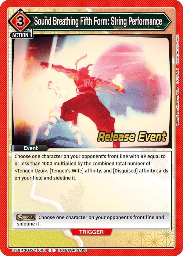 Image for Sound Breathing Fifth Form: String Performance (UEPR/KMY-1-096) (UE05BT: Demon Slayer: Kimetsu no Yaiba Release Event Cards) (UE05BT_RE) - Union Arena