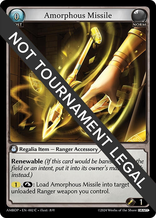 Image for Amorphous Missile (002) (Mortal Ambition Draft Pack) (AMBDP) - Grand Archive TCG