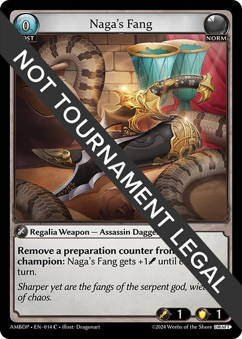 Image for Naga's Fang (014) (Mortal Ambition Draft Pack) (AMBDP) - Grand Archive TCG