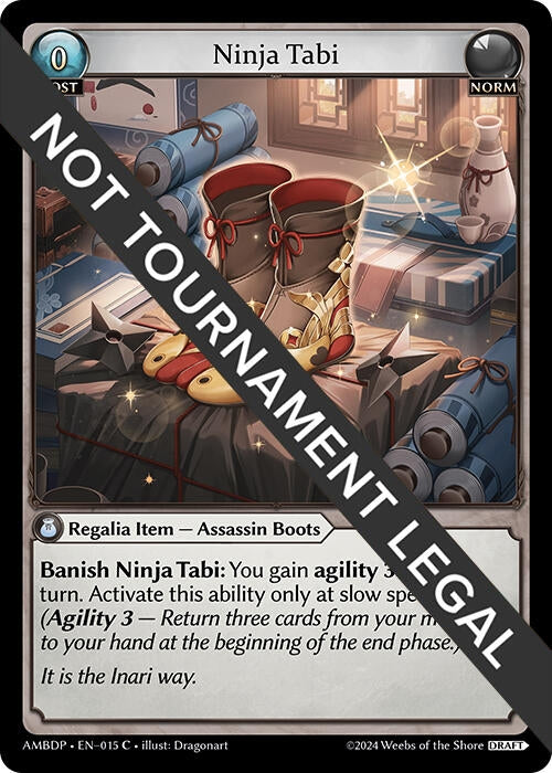 Image for Ninja Tabi (015) (Mortal Ambition Draft Pack) (AMBDP) - Grand Archive TCG