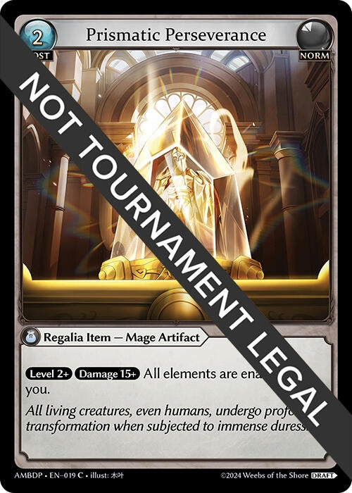 Image for Prismatic Perseverance (019) (Mortal Ambition Draft Pack) (AMBDP) - Grand Archive TCG