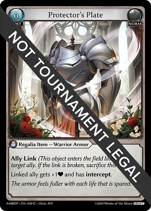 Image for Protector's Plate (020) (Mortal Ambition Draft Pack) (AMBDP) - Grand Archive TCG