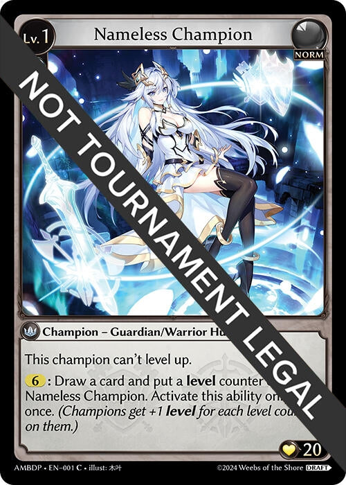 Image for Nameless Champion (Guardian/Warrior) (001) (Mortal Ambition Draft Pack) (AMBDP) - Grand Archive TCG