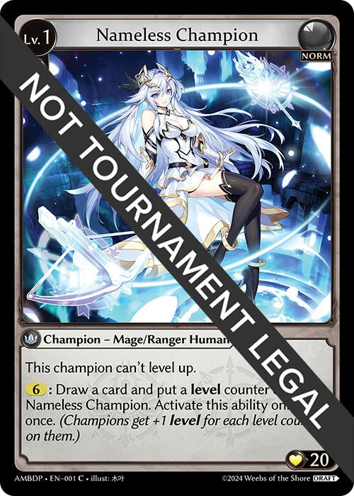 Image for Nameless Champion (Mage/Ranger) (001) (Mortal Ambition Draft Pack) (AMBDP) - Grand Archive TCG