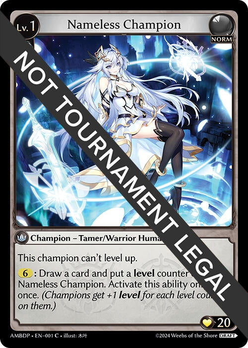 Image for Nameless Champion (Tamer/Warrior) (001) (Mortal Ambition Draft Pack) (AMBDP) - Grand Archive TCG