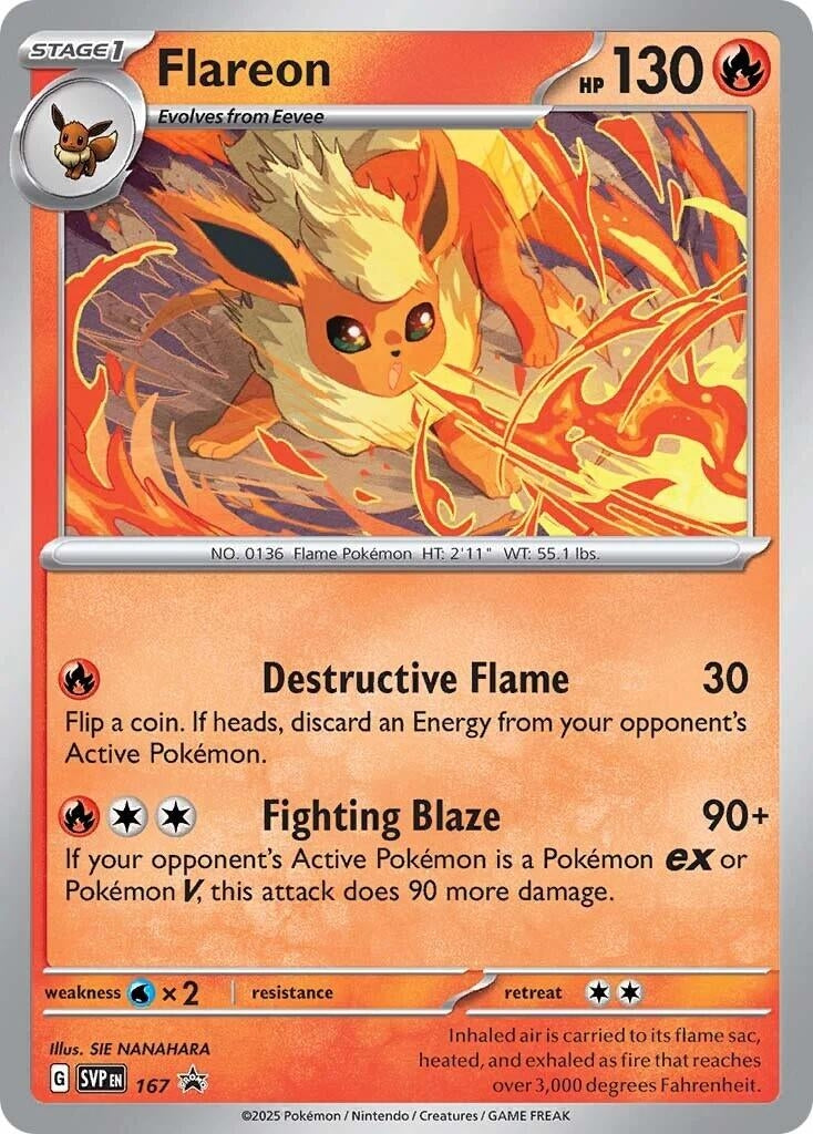 Image for Flareon - 167 (Cosmos Holo) (167) (SV: Scarlet & Violet Promo Cards) (SVP) - Pokemon