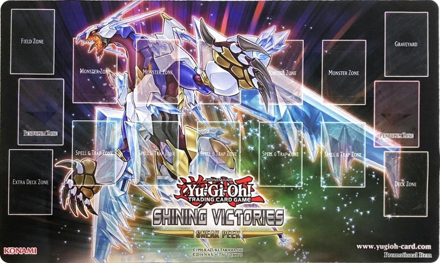 Image for Yu-Gi-Oh! Shining Victories Sneak Peek Promo Game Mat - Crystal Wing Synchro Dragon - Playmats