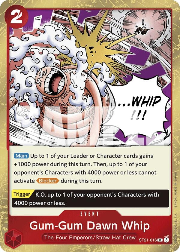 Image for Gum-Gum Dawn Whip (ST21-016) (Starter Deck EX: Gear 5) (ST-21) - One Piece Card Game