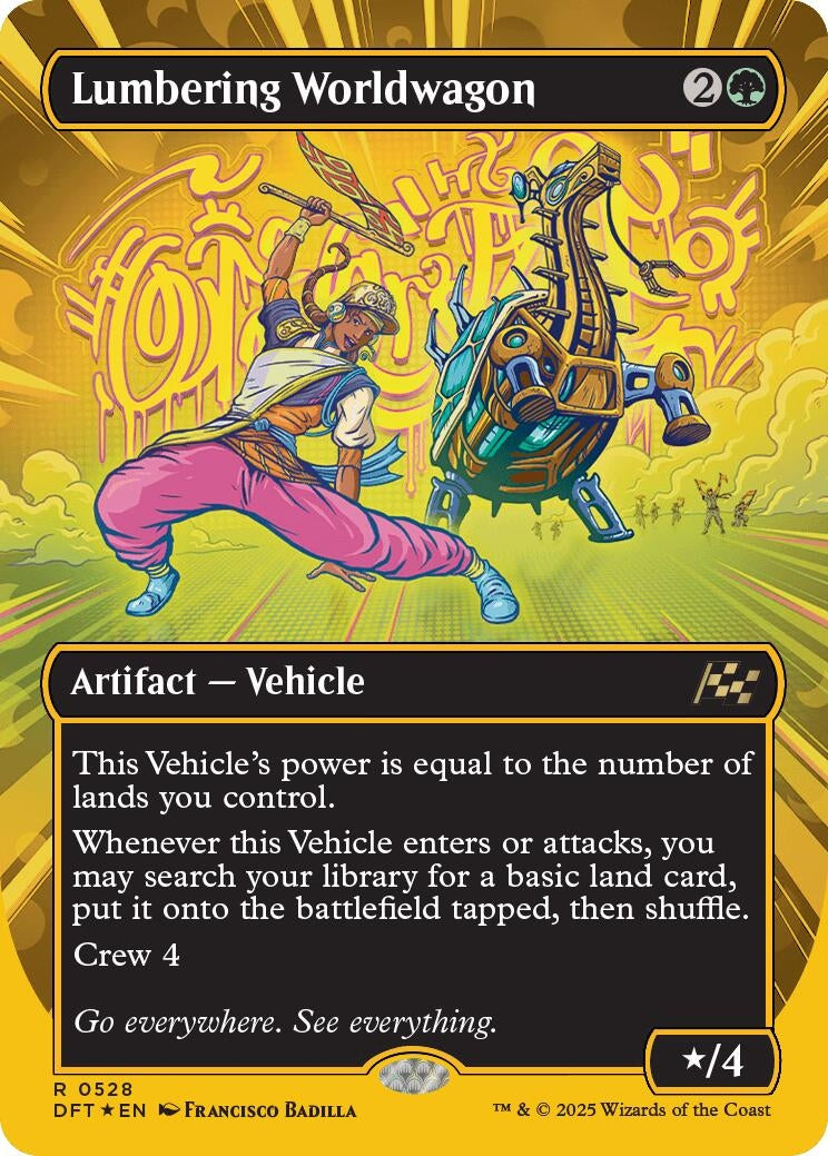 Lumbering Worldwagon (Borderless) (First-Place Foil) (528) (Aetherdrift) - PokeBox USA