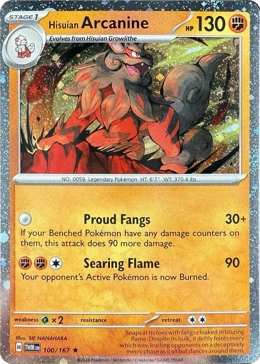 Image for Hisuian Arcanine - 100/167 (Cosmos Holo) (100/167) (Blister Exclusives) (BLE) - Pokemon