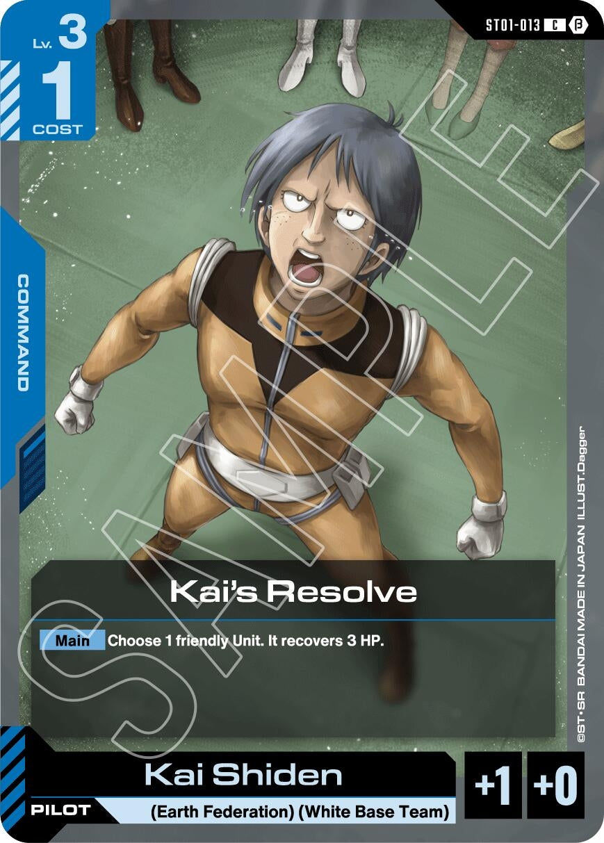 Image for Kai's Resolve (ST01-013) (Edition Beta) (GD01_b) - Gundam Card Game
