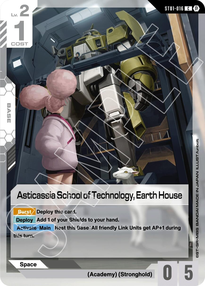 Image for Asticassia School of Technology, Earth House (ST01-016) (Edition Beta) (GD01_b) - Gundam Card Game