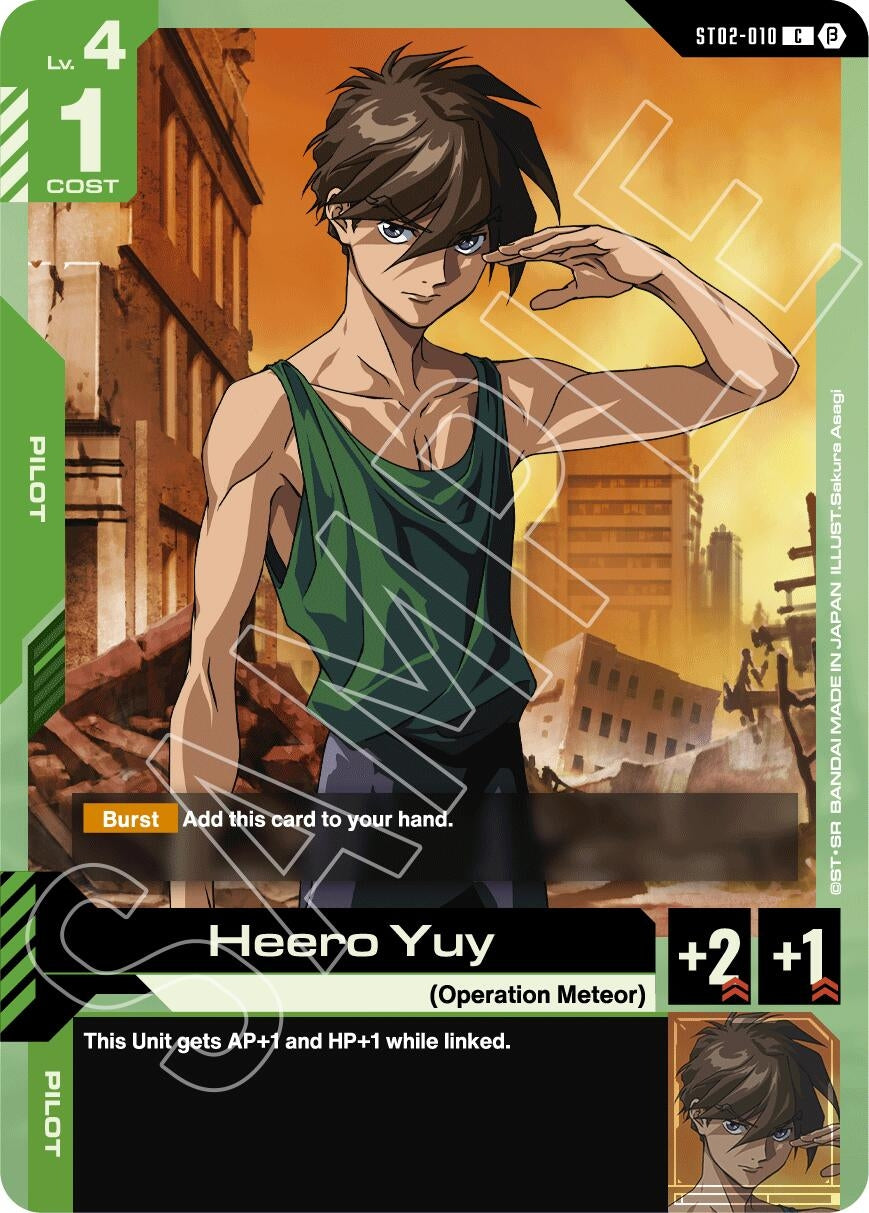 Image for Heero Yuy (ST02-010) (Edition Beta) (GD01_b) - Gundam Card Game