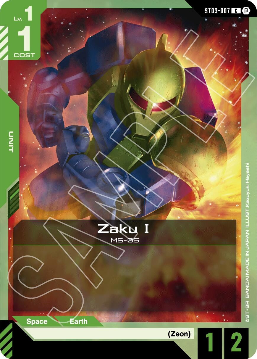Image for Zaku I (ST03-007) (Edition Beta) (GD01_b) - Gundam Card Game