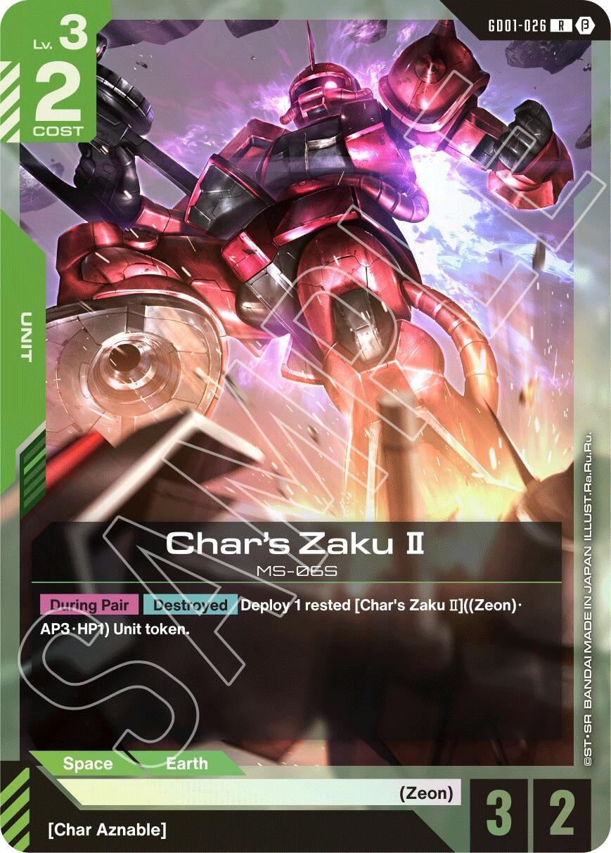 Image for Char's Zaku II (GD01-026) (Edition Beta) (GD01_b) - Gundam Card Game