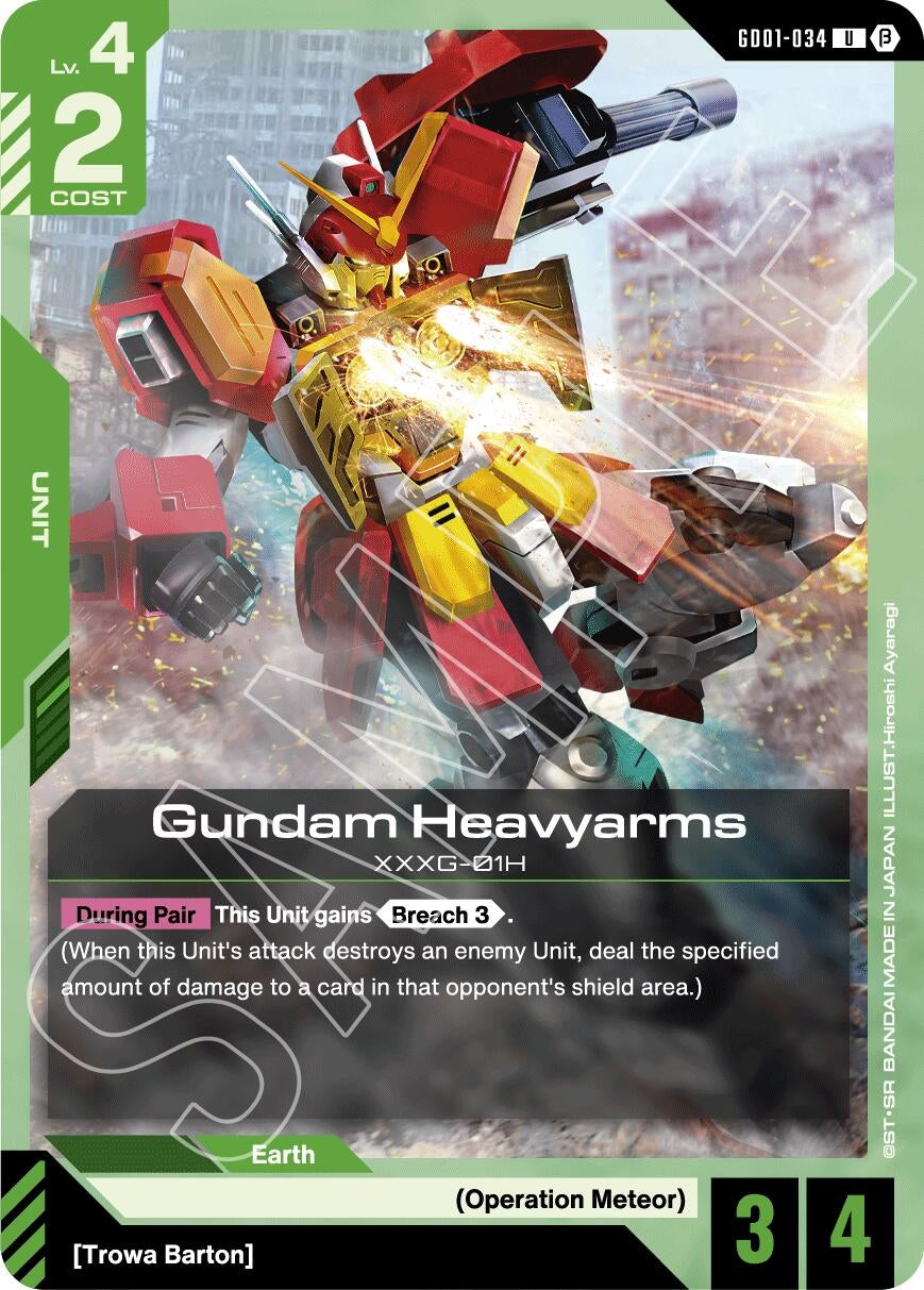 Image for Gundam Heavyarms (GD01-034) (Edition Beta) (GD01_b) - Gundam Card Game