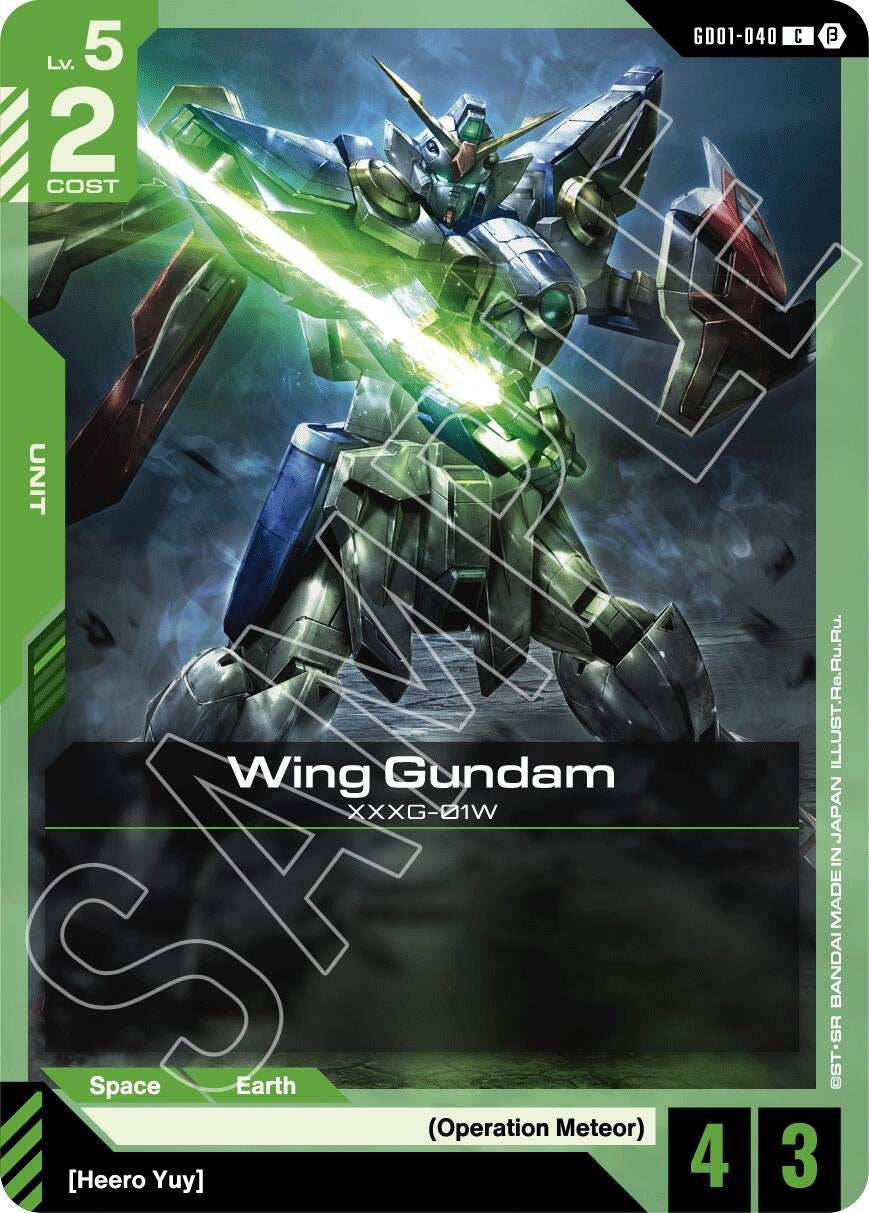 Image for Wing Gundam (GD01-040) (Edition Beta) (GD01_b) - Gundam Card Game