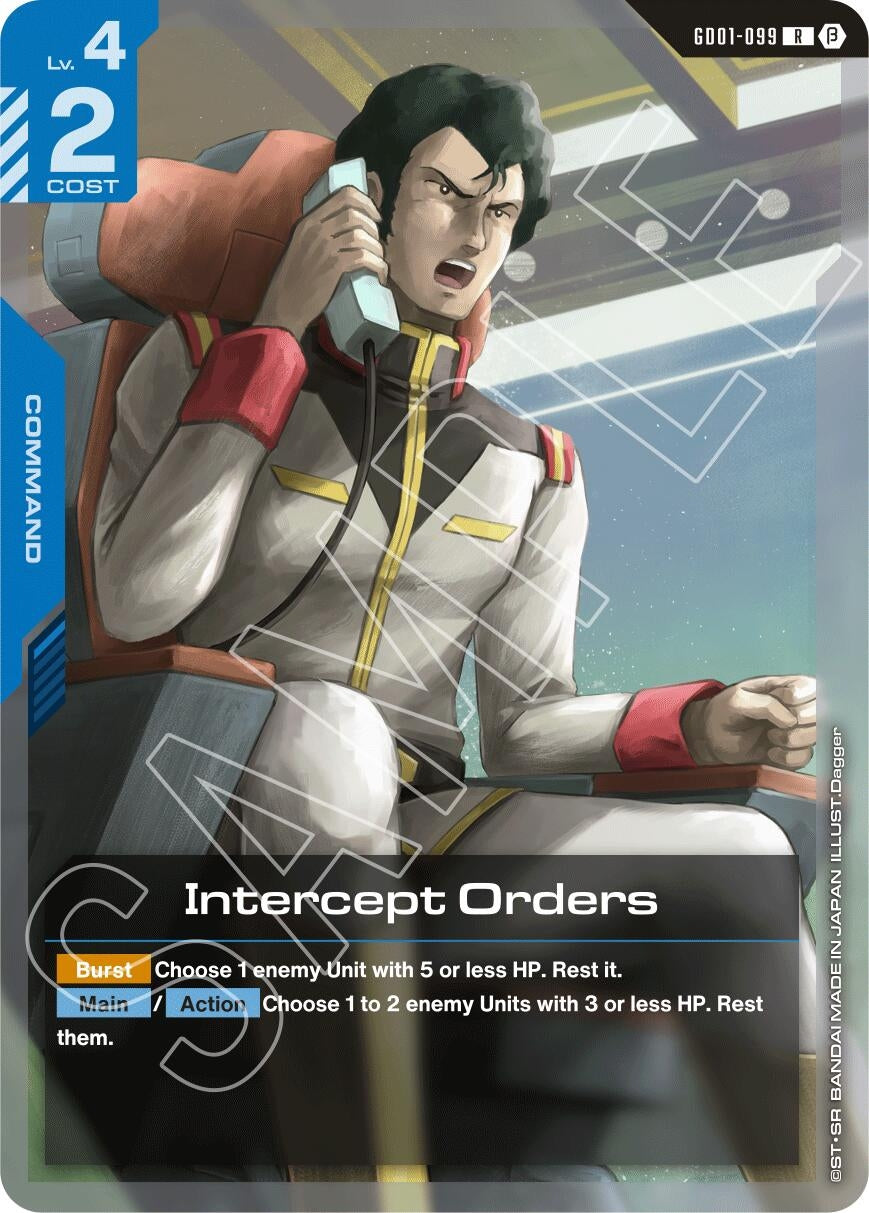 Image for Intercept Orders (GD01-099) (Edition Beta) (GD01_b) - Gundam Card Game