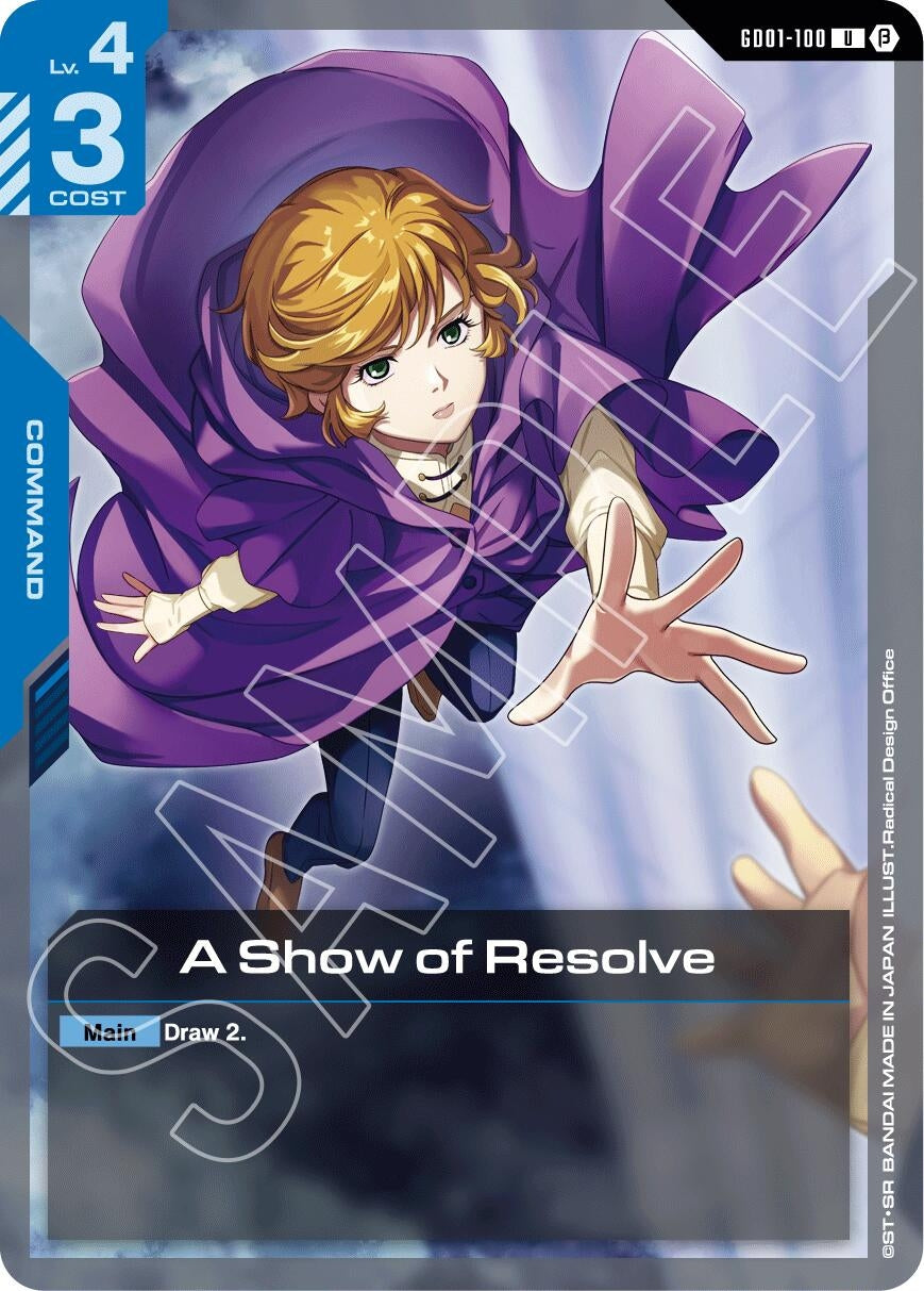 Image for A Show of Resolve (GD01-100) (Edition Beta) (GD01_b) - Gundam Card Game
