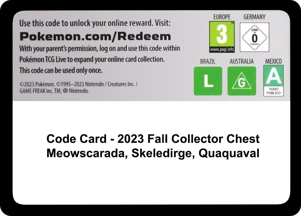 Image for Code Card - Fall 2023 Collector Chest (Miscellaneous Cards & Products) (MCAP) - Pokemon