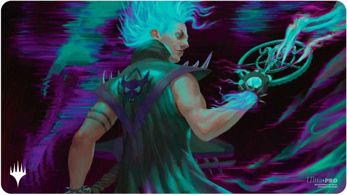 Image for Aetherdrift Playmat for Magic: The Gathering - Borderless Racer 2: Winter Cursed Rider - Playmats