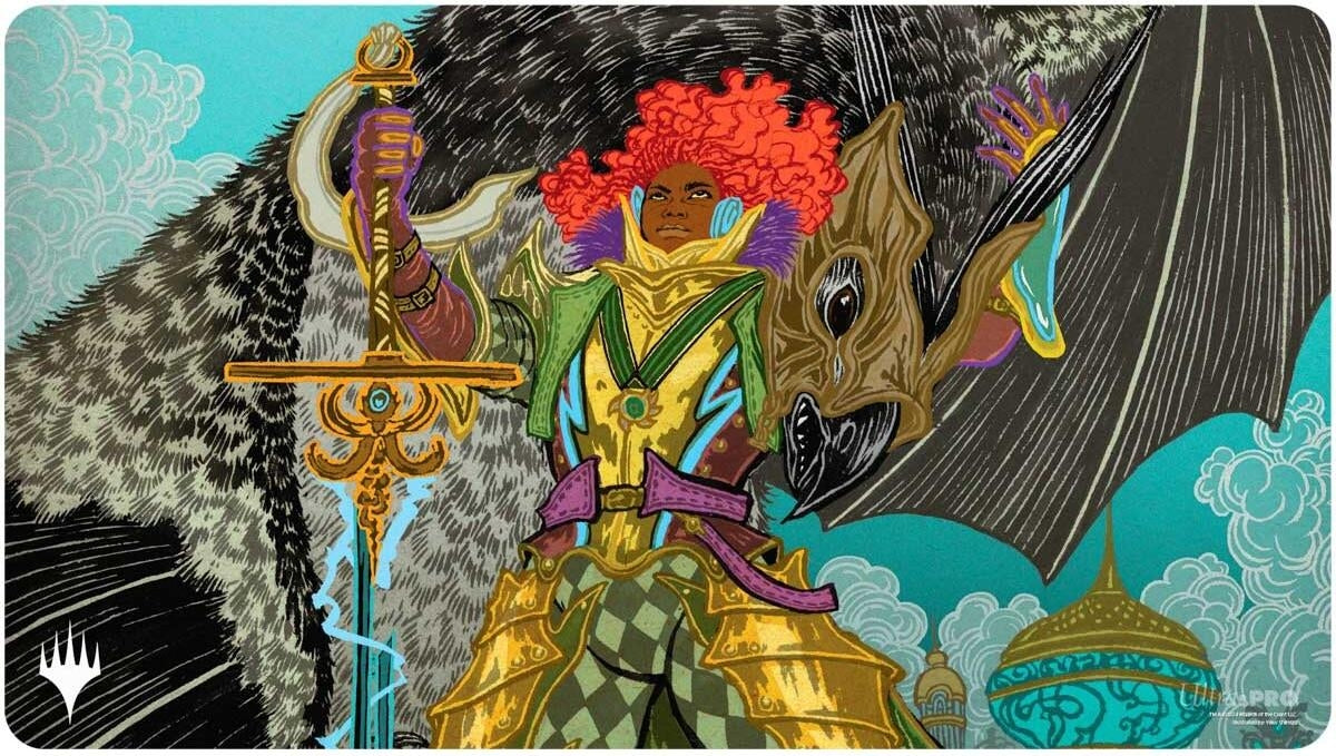 Image for Aetherdrift Playmat for Magic: The Gathering - Borderless Racer 9: Caradora, Heart of Alacria - Playmats