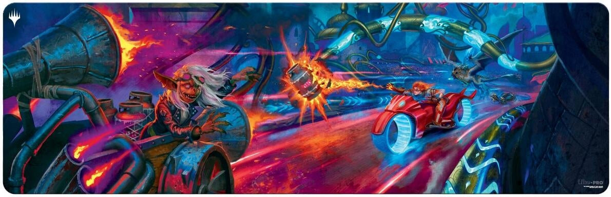 Image for Aetherdrift 8ft Table Playmat for Magic: The Gathering - Goblin versus Chandra Attack - Playmats