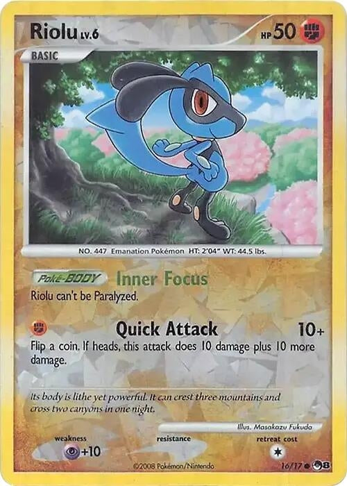 Image for Riolu (Cracked Ice Holo) (016/017) (Miscellaneous Cards & Products) (MCAP) - Pokemon