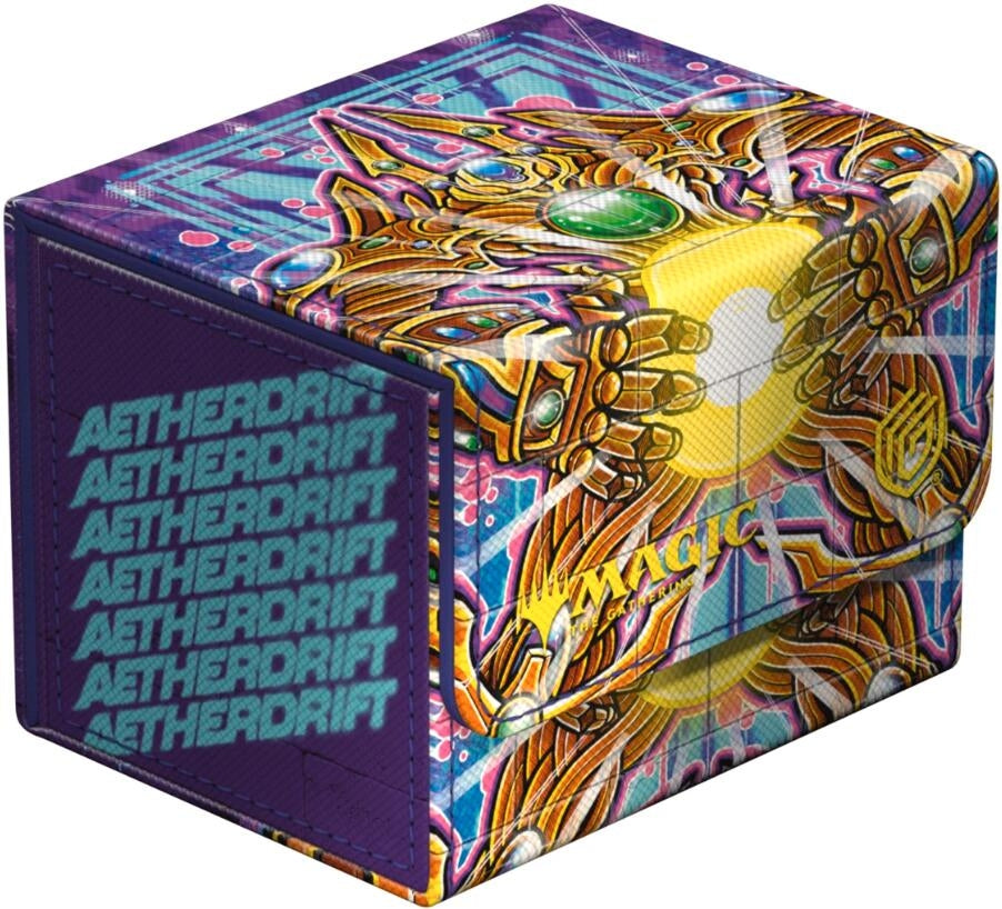 Image for Magic: The Gathering Aetherdrift Sidewinder 100+ Xenoskin Deck Box - Solar Gearhulk - Deck Boxes