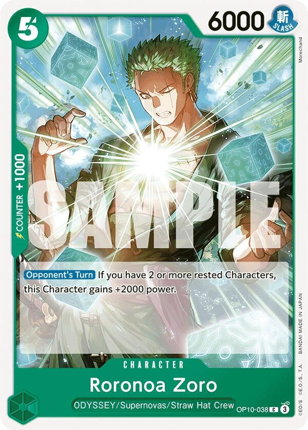 Image for Roronoa Zoro (038) (OP10-038) (Royal Blood) (OP10) - One Piece Card Game