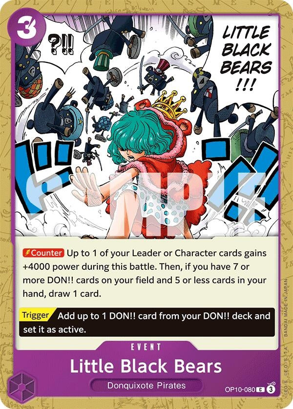 Image for Little Black Bears (OP10-080) (Royal Blood) (OP10) - One Piece Card Game