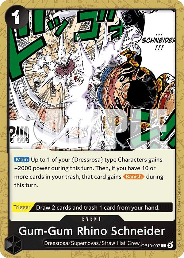 Image for Gum-Gum Rhino Schneider (OP10-097) (Royal Blood) (OP10) - One Piece Card Game