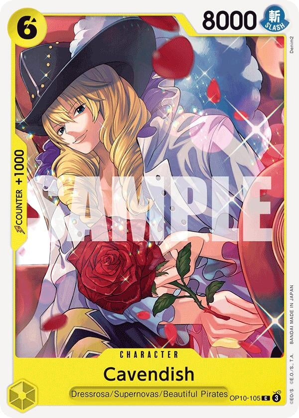Image for Cavendish (105) (OP10-105) (Royal Blood) (OP10) - One Piece Card Game