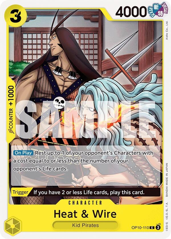 Image for Heat & Wire (OP10-110) (Royal Blood) (OP10) - One Piece Card Game