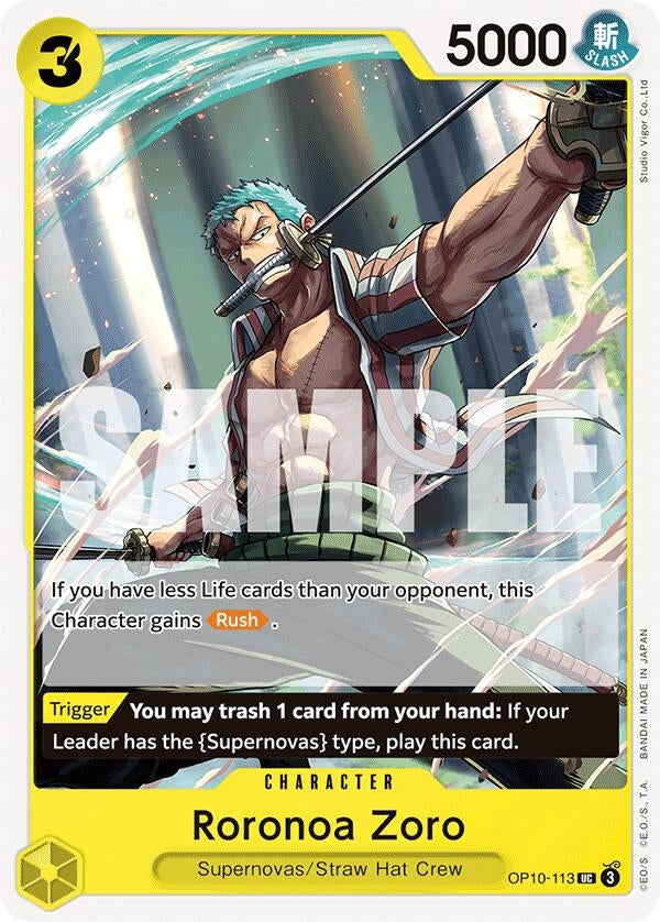 Image for Roronoa Zoro (113) (OP10-113) (Royal Blood) (OP10) - One Piece Card Game