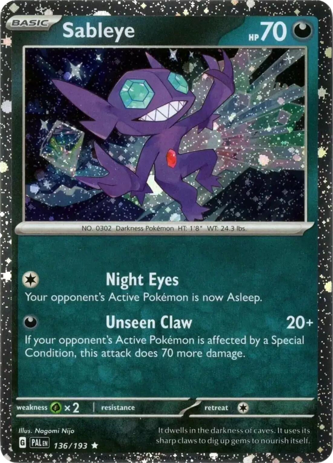 Image for Sableye (Cosmos Holo) (136/193) (Miscellaneous Cards & Products) (MCAP) - Pokemon