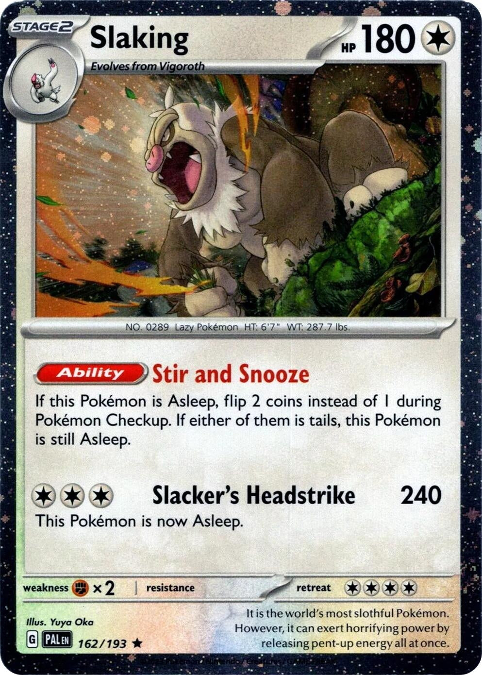 Image for Slaking (Cosmos Holo) (162/193) (Miscellaneous Cards & Products) (MCAP) - Pokemon