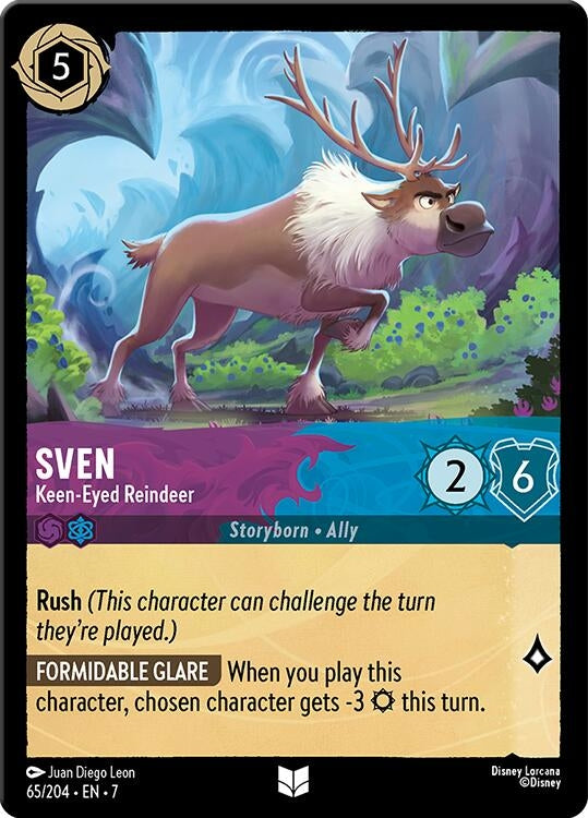 Image for Sven - Keen-Eyed Reindeer (65/204) (Archazia's Island) (7) - Disney Lorcana