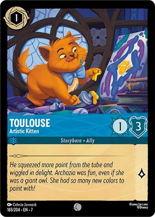 Image for Toulouse - Artistic Kitten (165/204) (Archazia's Island) (7) - Disney Lorcana