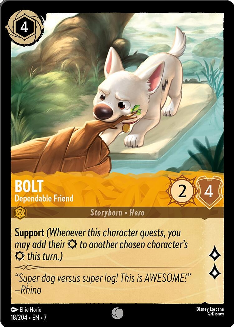 Image for Bolt - Dependable Friend (18/204) (Archazia's Island) (7) - Disney Lorcana