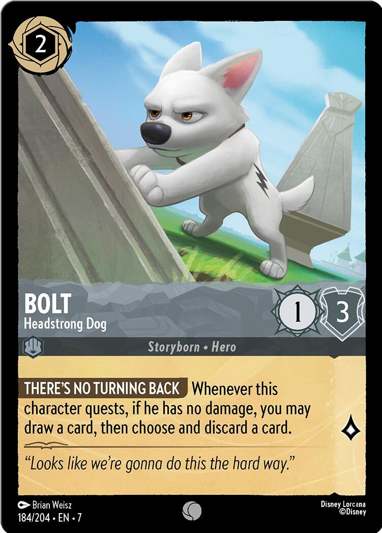 Image for Bolt - Headstrong Dog (184/204) (Archazia's Island) (7) - Disney Lorcana