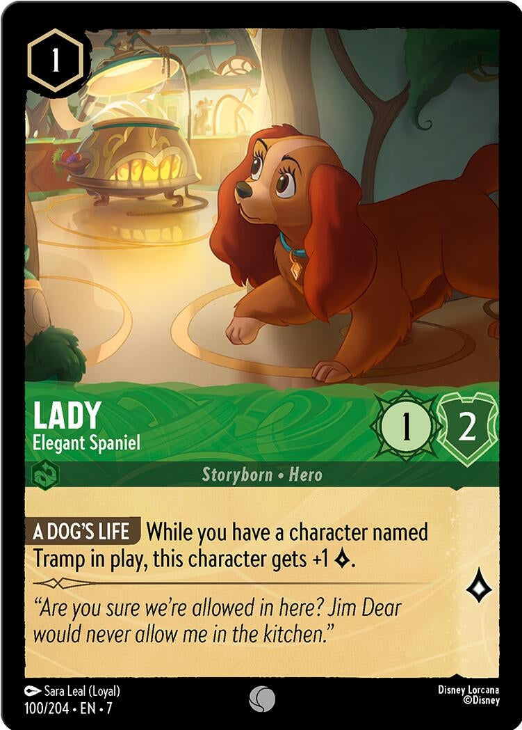 Image for Lady - Elegant Spaniel (100/204) (Archazia's Island) (7) - Disney Lorcana